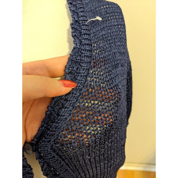 Vintage NWOT Sag Harbor Knit Cardigan Purple Single Button Classic Layering Sz S - Picture 4 of 8